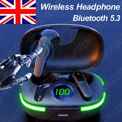TWS Wireless Bluetooth 5.3 Earphones Headphones Earbuds In-Ear For All Devices • £10.99