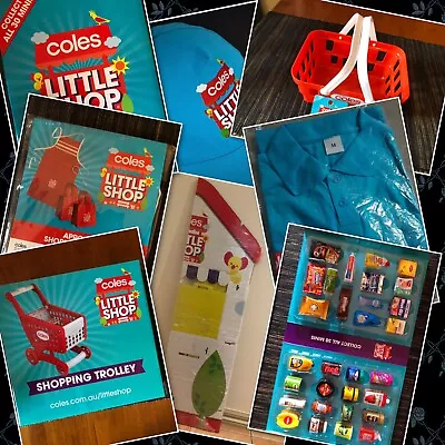 Coles Little Shop Full Set CaseTrolleyApron SetBasketCap&Tshirt Ooshies Xmas • $695