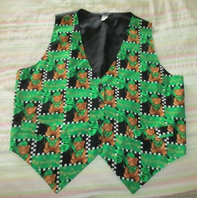 $10 • Buy Saddle River Womens Teddy Bear St Patrick's Day Holiday Vest - 1x