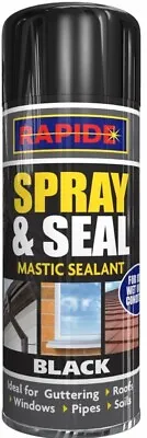 £4.99 • Buy Spray And Seal Black Mastic Sealant For Leaking Pipes Guttering Windows 300m