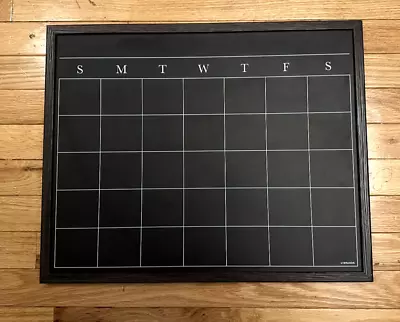 U Brands Magnetic Chalk Calendar Board 16 X 20 Rustic Wood Frame • $15