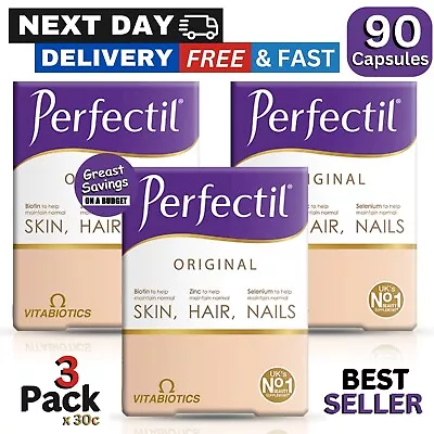 Vitabiotics Perfectil Original Tablets 306090 For Healthy Skin Hair And Nails • £5.33