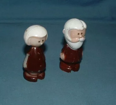 Vintage Noah & Wife Plastic Figures - 1974 - Samsonite Toys - Used • $11.95