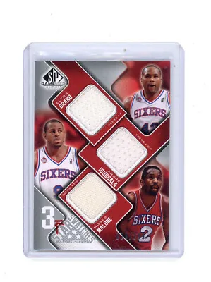 $49.99 • Buy 2009-10 SP Game Used Allen Iverson Iguodala Moses Malone Triple Jersey Patch 299