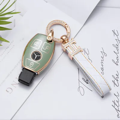 Soft Car Key Fob Case Cover Keyring TPU Keychain For Mercedes Benz C E S Class • $9.99