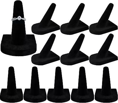 Finger Ring Display Black Velvet Ring Storage Holder Black Velvet Ring Storage D • $28.09