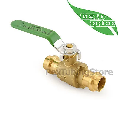 1/2  Copper Press Lead-Free Brass Shut-Off Ball Valve Full Port 250psi WOG • $8.63