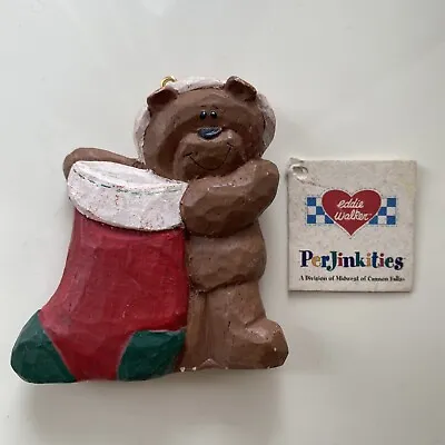 Eddie Walker Midwest Of Cannon Falls Bear Wearing Santa Hat Holding A Stocking • $9