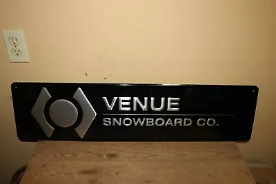 Large Vintage Venue Snowboard Co. Snowboarding Ski 36  Embossed Metal Sign • $135