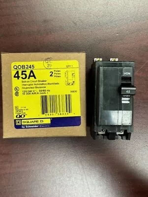 QOB245 QOB 2Pole 45Amps 120/240Volt Bolt-On BRAND NEW Square D Circuit Breaker • $69.99