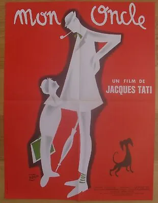 MON ONCLE Jacques Tati Original French Movie Poster R70s • $90