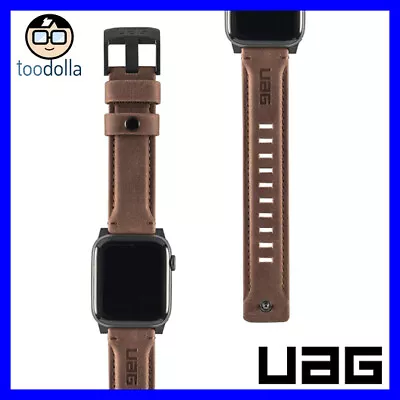 UAG Urban Armor Gear Genuine Leather Watch Strap Apple Watch 42/44/45mm Brown • $89.90