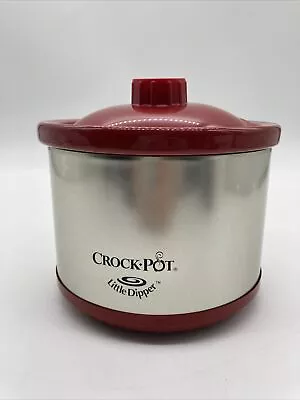 Crock Pot Slow Cooker Little Dipper Mini Stainless 16 Oz Dip Pot Model 32041 • $10.62