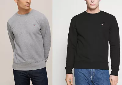 Gant Mens Crew Neck Cotton Logo Sweatshirt Jumper Sweater Pullover Top S M L XL • £21.84