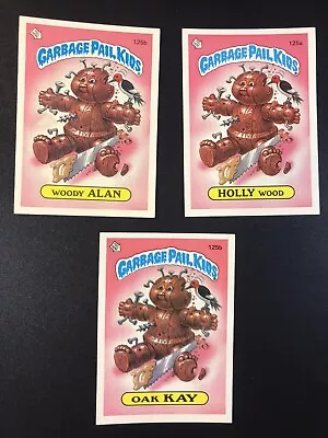 Garbage Pail Kids RARE 3 Variation 1986 Checklist Woody Alan Oak Kay Holly Wood • $49