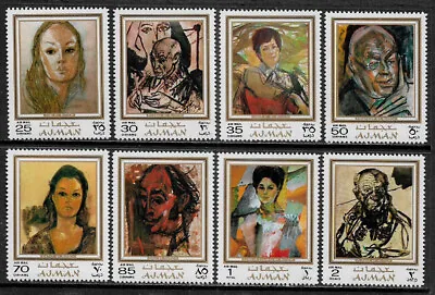 Ajman Michel's #702-9 MNH Set - Rutsch Paintings • $1.79