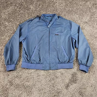 VINTAGE Members Only Jacket Mens XL Blue Bomber Full Zip Comfort Pockets • $38.98