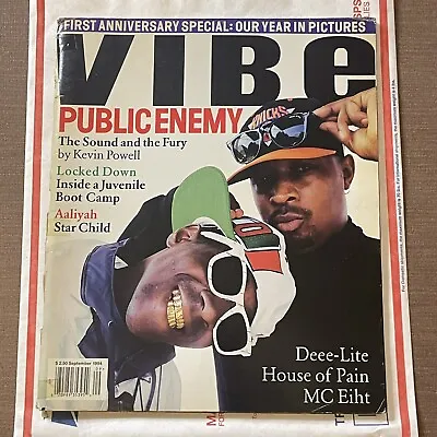 Vintage 90s VIBE Magazine Nov 1994 Public Enemy Aaliyah Rap Hip Hop As Is • $150