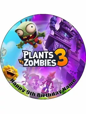 Plants Vs Zombies Cake Toppers 19cm Edible Icing Birthday Decoration #2 • $14.10