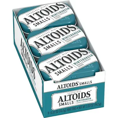 Altoids Smalls Wintergreen Sugarfree Mints 0.37 Ounce (9 Packs) • $18.98
