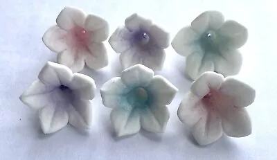 12 Edible Sugar Icing Flowers Hyacinth Cupcake Toppers Decorations Cake Topper • $8.33