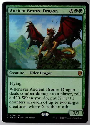 Ancient Bronze Dragon 214/361 Mythic Foil Baldur's Gate Magic The Gathering NM • $11.99