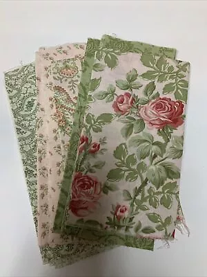 Lot Of Shabby Quarter Fabrics Roses  • $4