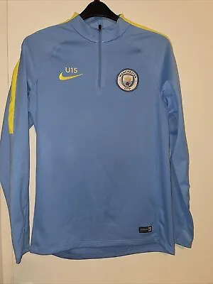 Manchester City Nike Zip Warmup Top Training Adult M  Football Shirt  Jersey • £34.99