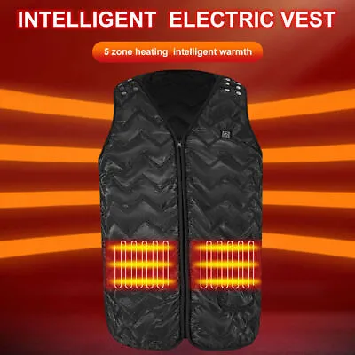 $24.66 • Buy Electric Heating Vest Winter Warm Body Outdoor Warm Vest Jacket - Hot