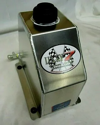 3 QT Aluminum Sprint Fuel Tank Cell Go Kart Snowmobile Flat Mount Racing Parts • $124.95