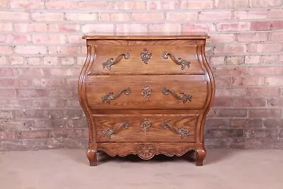 Baker Furniture French Provincial Louis XV Carved Oak Bombay Chest • $1995