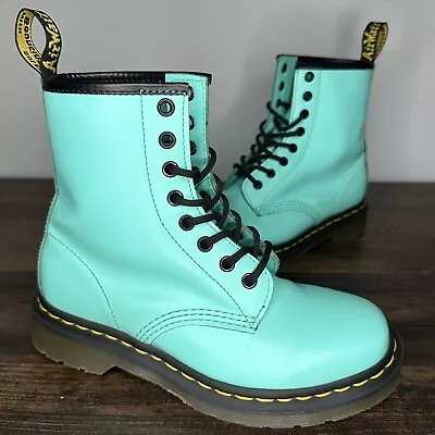 Dr. Martens Women’s 6 Men’s 5 - Smooth Leather 8 Eye Boot Turquoise Sea Grass • $89.95