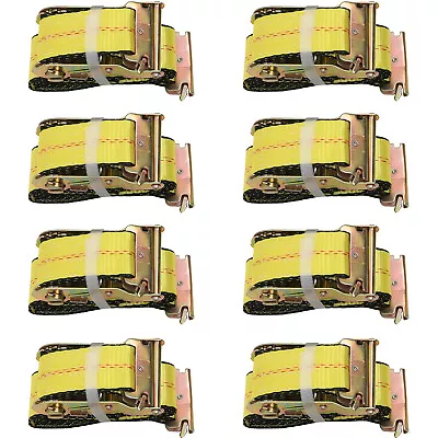 12' E Track Ratchet Tie Down Strap Trailer Van Cargo Hauler 8 Pack • $50.99