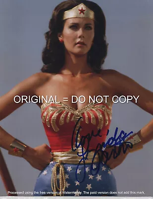 Lynda Carter - 70s Wonder Woman - Stunning Hand Signed Autographed Photo Coa • $46