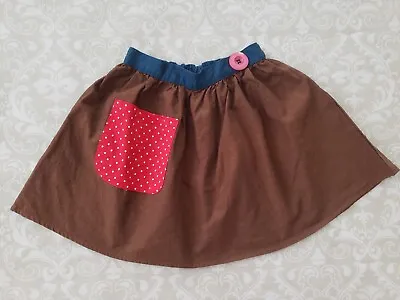 Misha Lulu 4 4T Girl Brown Red Polka Dot Skirt Boho Boutique • $13.81