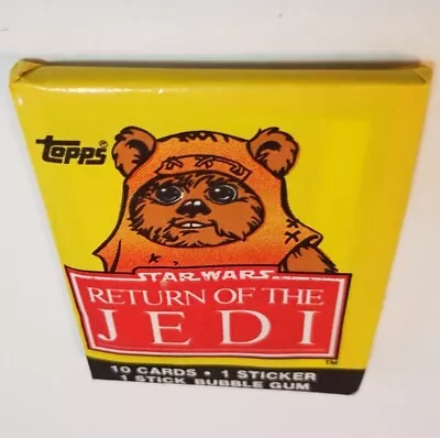 1983 Topps Star Wars Return Of The Jedi Wicket Ewok Sealed Waxpack Cards (#24) • $59.99