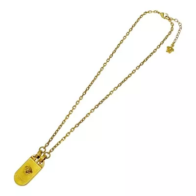 VERSACE GIANNI VERSACE Necklace Pendant Rare AUTH MEDUSA Plate Vintage Gold Used • $246