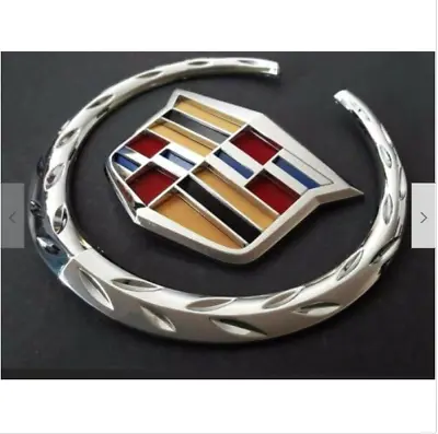 Cadillac Front Grille 6  Emblem Hood Badge Logo Chrome Color Symbol New Ornament • $21.99