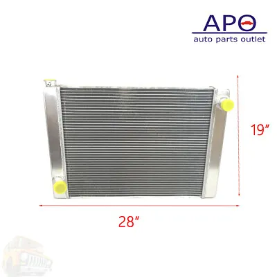 New Ford / Mopar Universal Aluminum Racing Radiator 28  X 19  X3'' 2 Row Single • $136