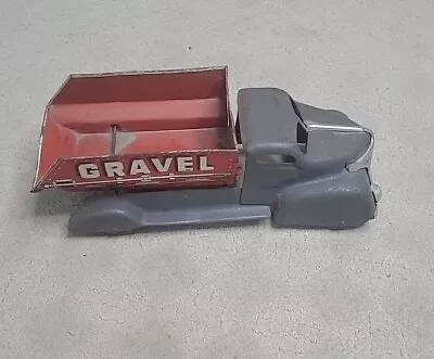 Antique Marx Sand And Gravel Toy Truck Gray And Red Made In USA • $40