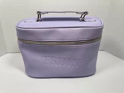 Truly Los Angeles Amalfi Luxury Womens Travel Trunk Purple Vegan Leather • $45