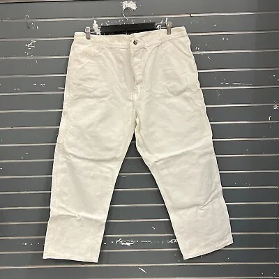 Vtg Caboose Kwal Paint Painter Pants Straight Leg Regular Fit White Mens • $14