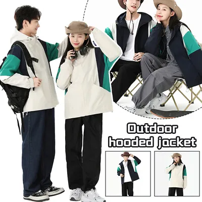 Outdoor Hooded Jacket Spring And Autumn Unisex Loose Casual Couple Jackets. • $38.96