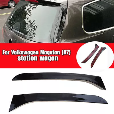 Gloss Black Rear Window Spoiler Side Wing Fits VW Passat B7 Variant Wagon 11~15 • $18.99