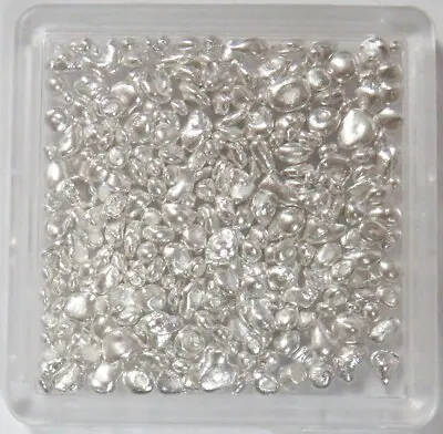 31.1 Grams Of 999 Fine Silver Nuggets 1 Oz In Square Plastic Holder • $42.50