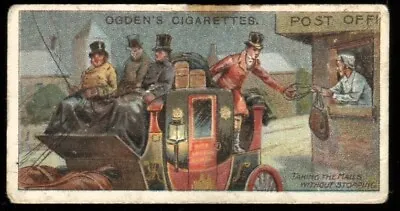 Tobacco Card Ogdens ROYAL MAIL 1909 Taking Mail Bags Without Stopping #11 • £3.50