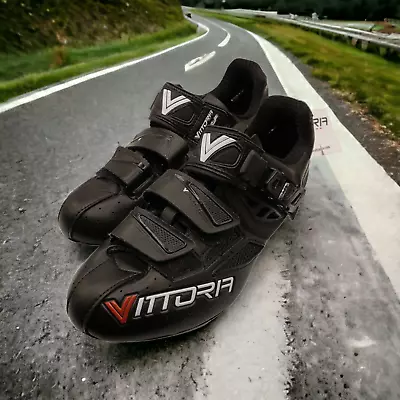 Cycling Shoes Vittoria Size 38 Elite Road Shoes 3 Bolt Cleat Made In Italy • $27.20