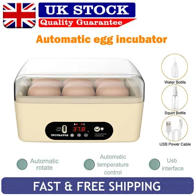 £31.99 • Buy Mini Egg Incubator Automatic Digital Poultry Egg Hatcher Egg Candler Hatching UK