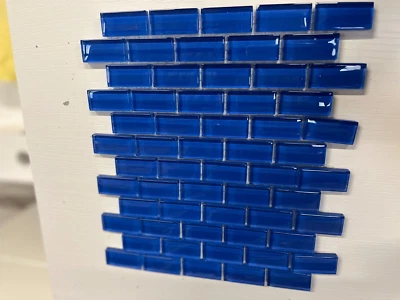 £2.50 • Buy Glass Mosaic Tile Sheet Blue