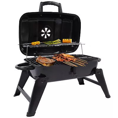 Portable Tabletop Charcoal Grill BBQ Barbecue Smoker Outdoor Pit Patio Cooker US • $47.33